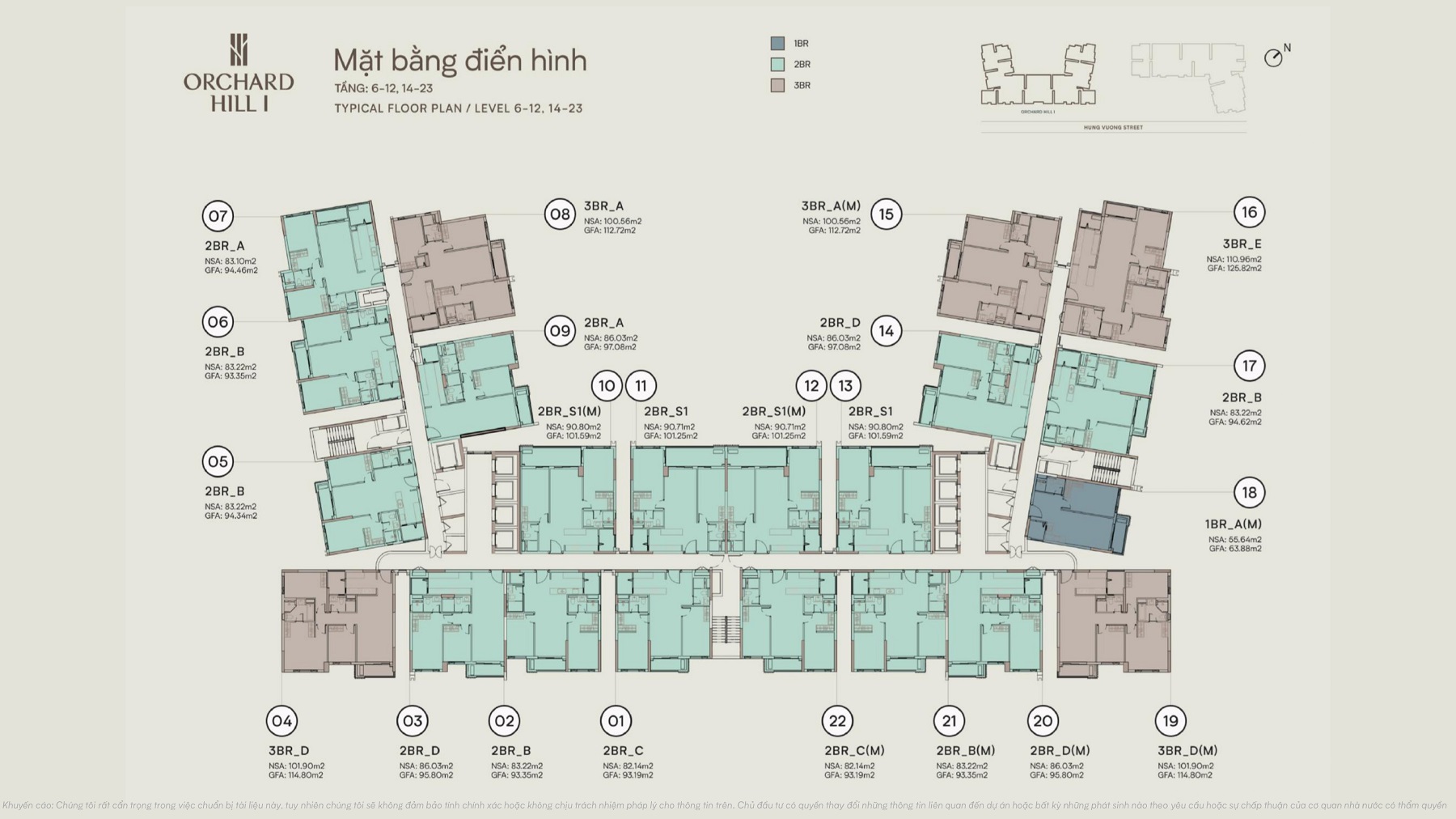 Mặt bằng tầng điển hình Orchard Hill (2)