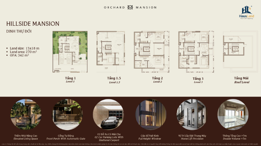 Thiết kế mặt bằng Hillside Mansion tại Orchard Mansion hướng đến trải nghiệm sống lâu dài