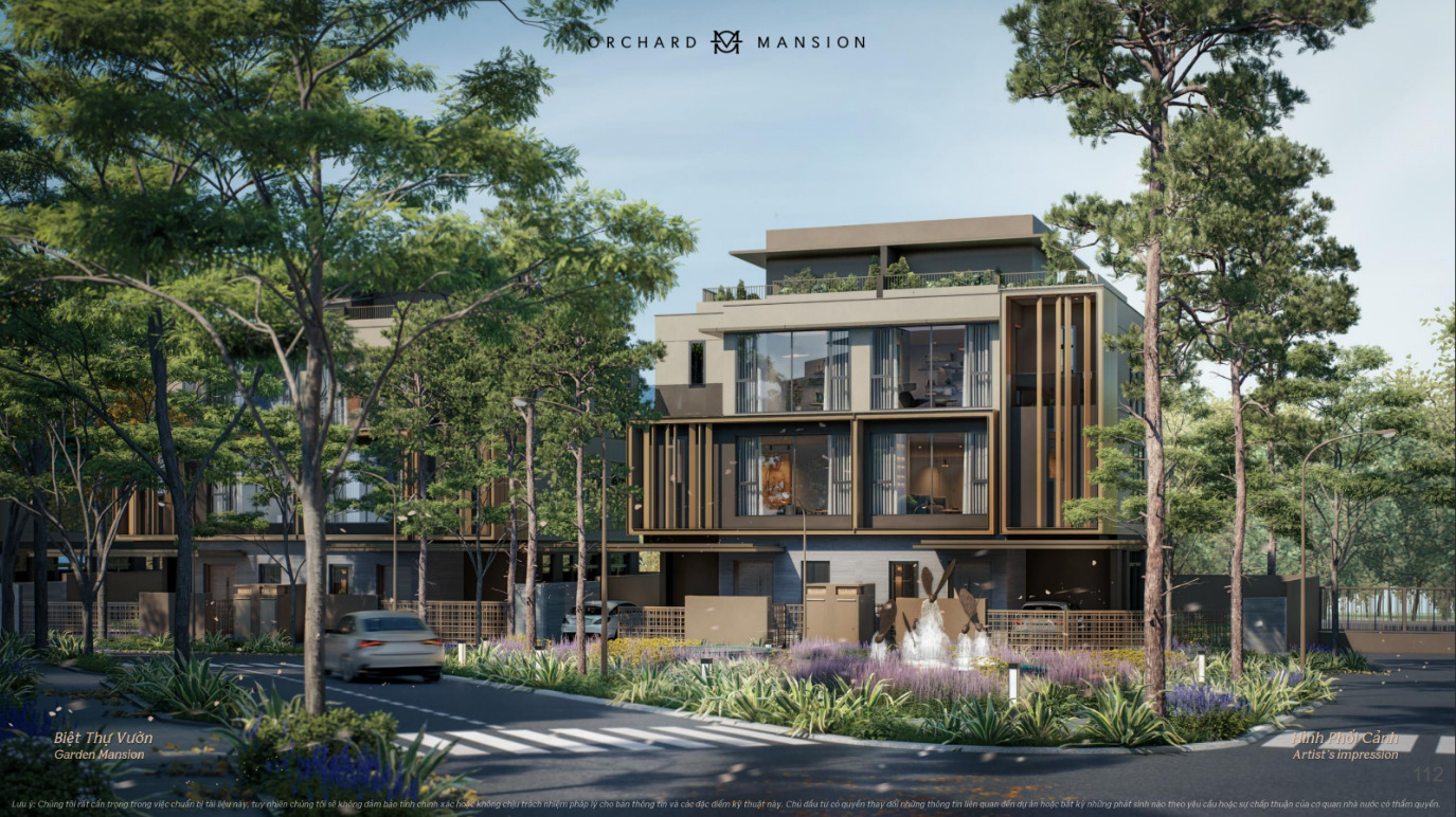 Thiết kế kiến trúc biệt thự vườn Orchard Mansion – layout dinh thự thấp tầng